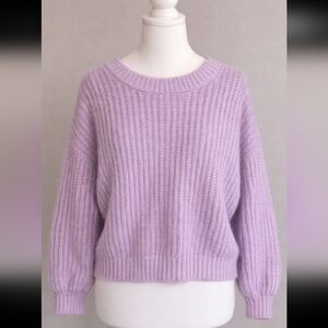 Joe Fresh Lavender Ribbed Crewneck Sweater